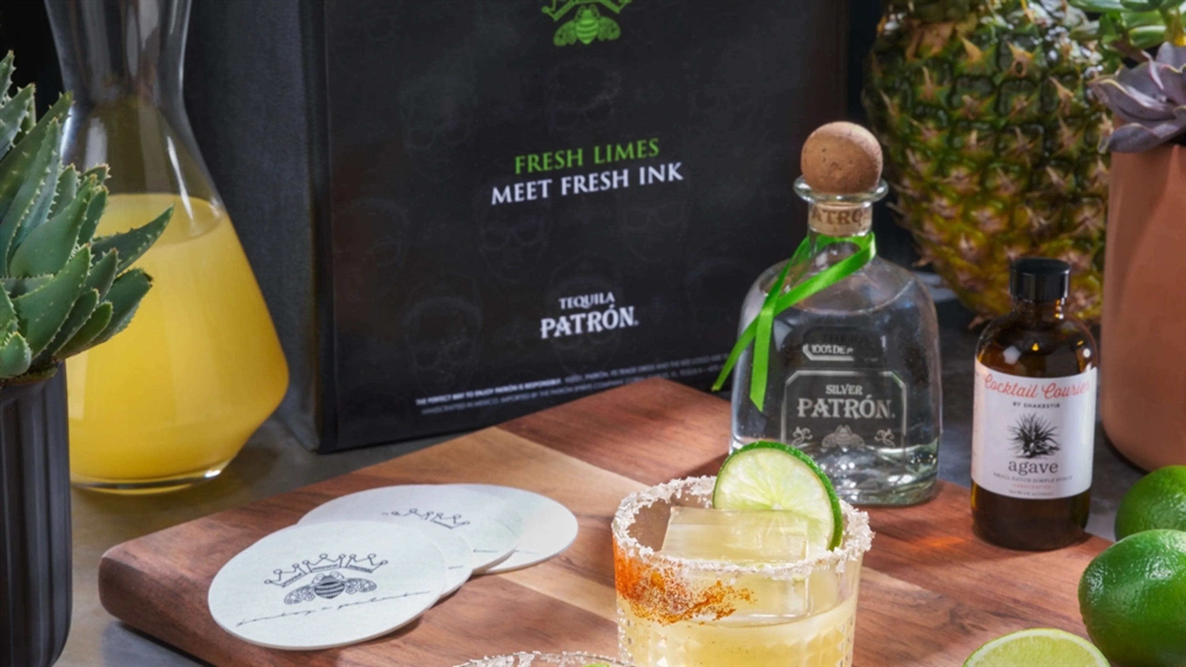 PATRÓN® Tequila Collaborates with Celebrity Tattoo Artist JonBoy to Put Cinco de Mayo in Your Hands with the PATRÓN x JonBoy Margarita Collection Kit