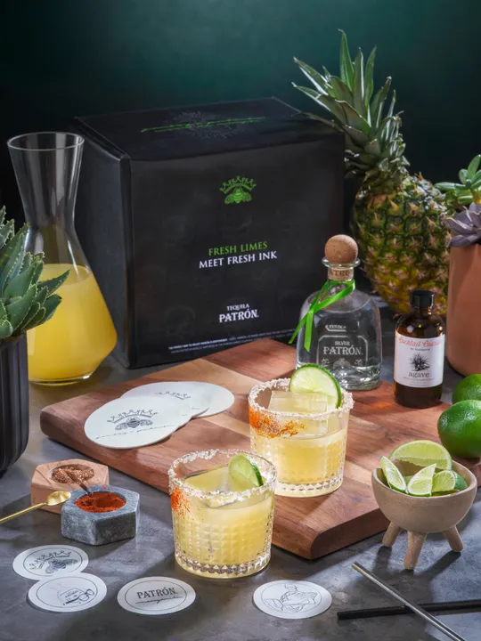 PATRÓN® TEQUILA COLLABORATES WITH CELEBRITY TATTOO ARTIST JONBOY TO PUT CINCO DE MAYO IN YOUR HANDS WITH THE PATRÓN X JONBOY MARGARITA COLLECTION KIT