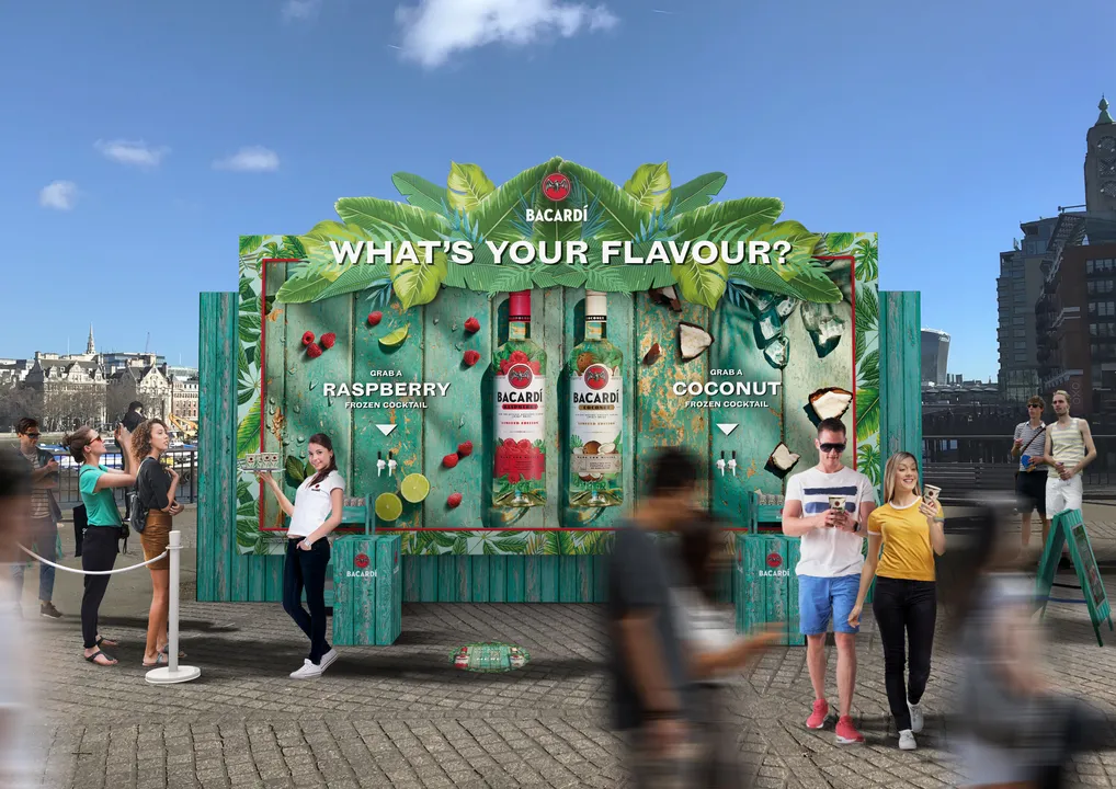  BLENDED, NOT STIRRED! BACARDÍ RUM CELEBRATES THE FROZEN COCKTAIL THIS SUMMER WITH LIMITED EDITION FRUITY FROZEN COCKTAIL KITS AND A COMPLIMENTARY DRINK-DISPENSING BILLBOARD IN LONDON