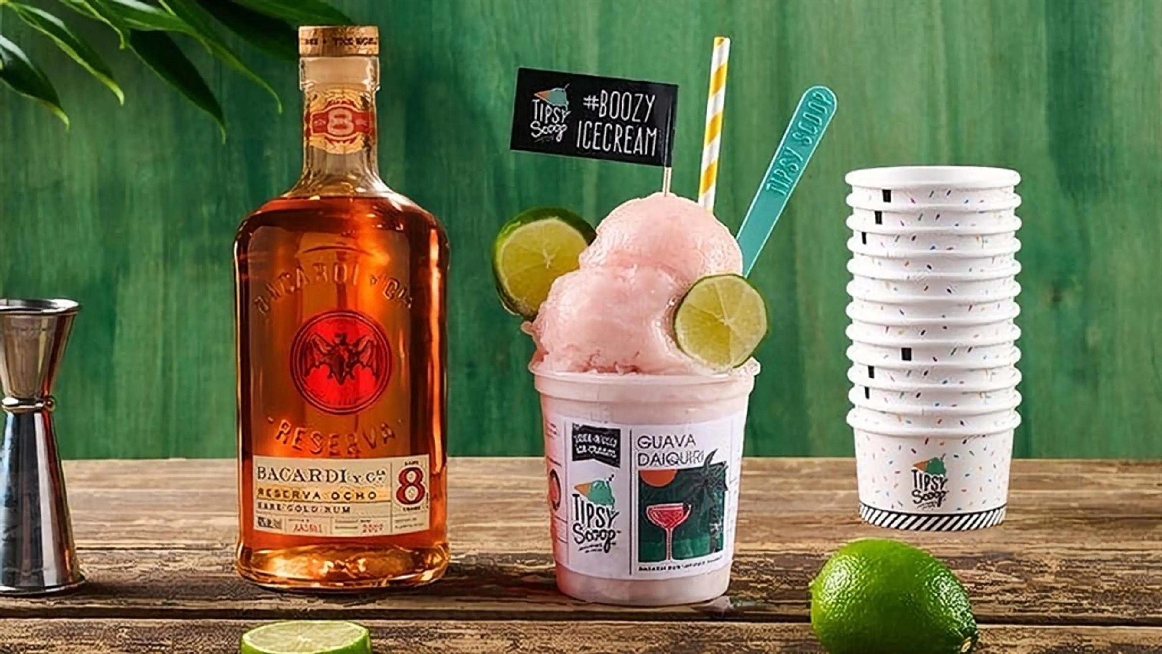 BACARDI RUM and Tipsy Scoop Unveil Limited Edition BACARDI Reserva Ocho Guava Daiquiri Sorbet for Rum Month