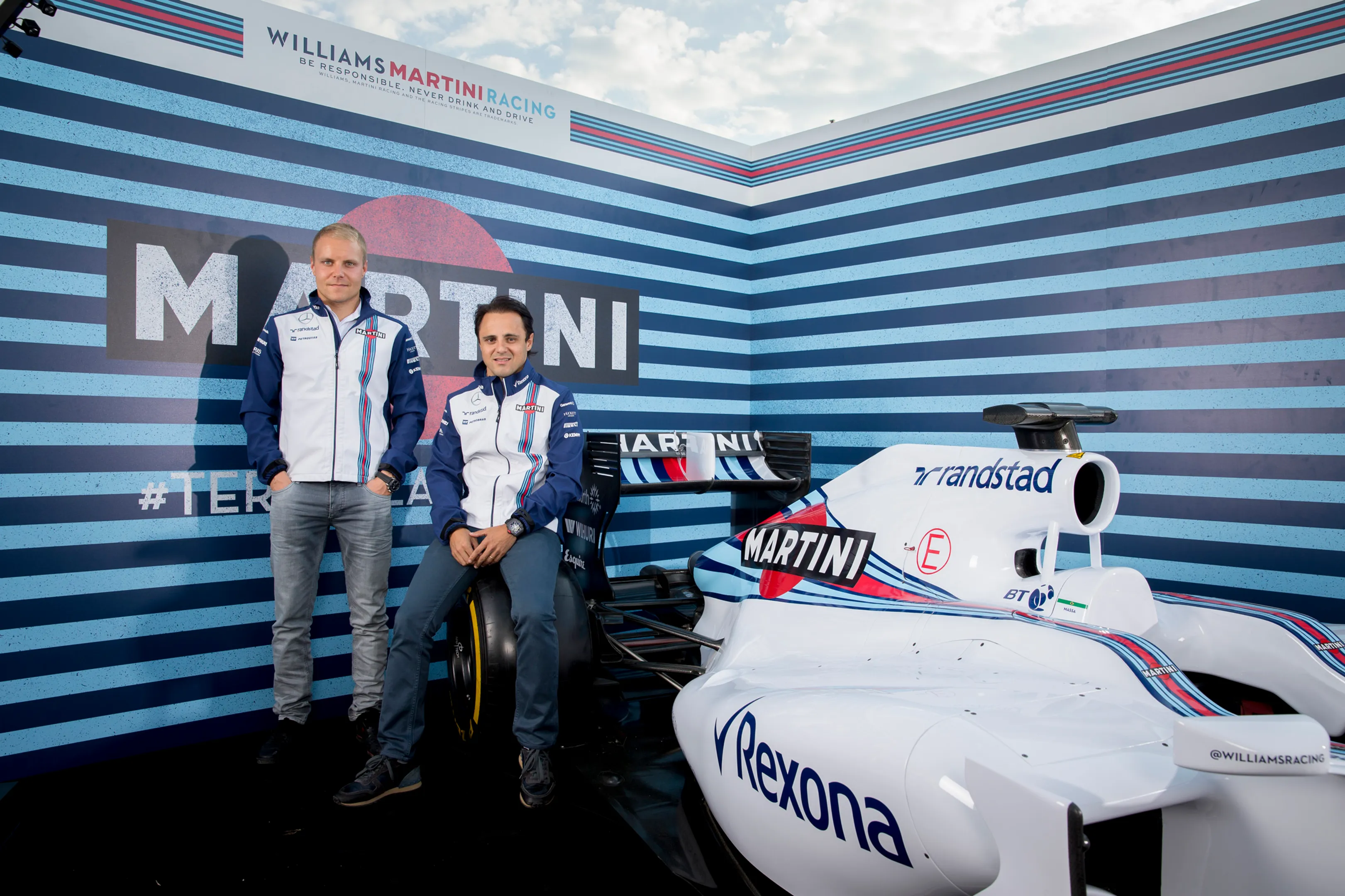 Williams MARTINI Racing Drivers, Felipe Massa and Valtteri Bottas Attend the Terrazza MARTINI in Belgium