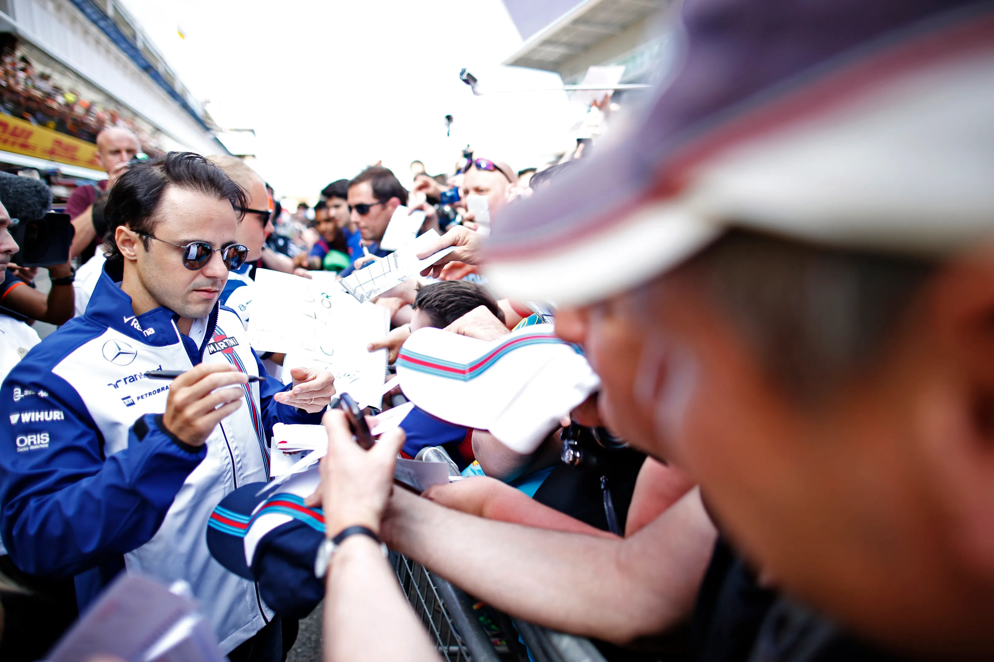 Williams MARTINI Racing Drivers Valtteri Bottas and Felipe Massa Prepare for the Race Weekend