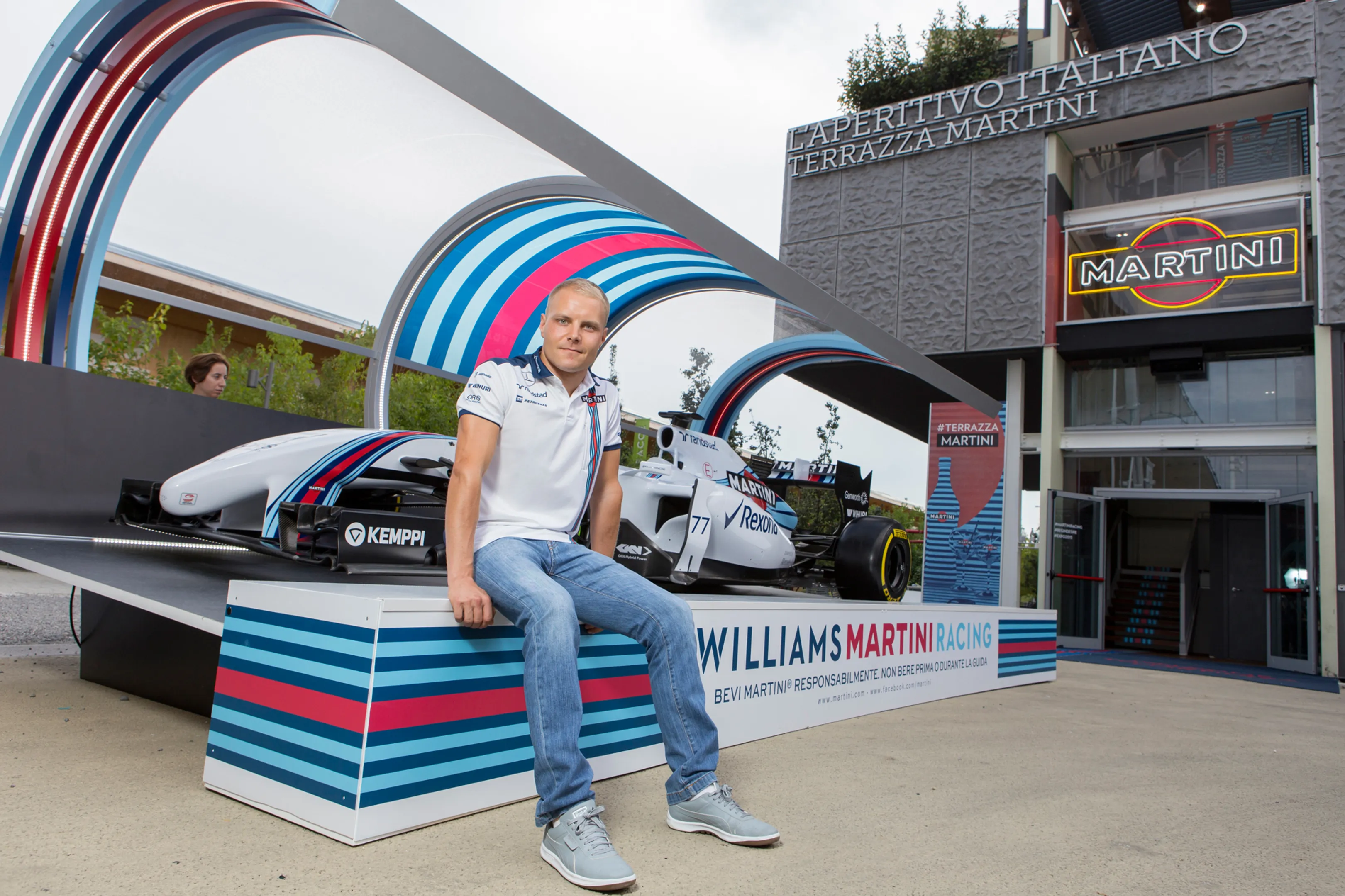Valtteri Bottas Surprises Fans at the Terrazza MARTINI at the Padiglione Italia - Expo Milano 2015