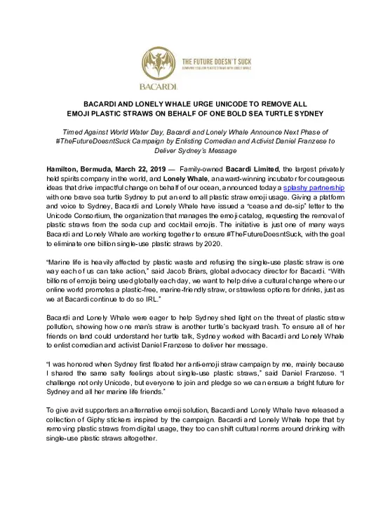 MEAN GIRLS ACTOR DANIEL FRANZESE URGES PLASTIC STRAWS EMOJIS TO BE REMOVED IN LINE WITH WORLD WATER DAY