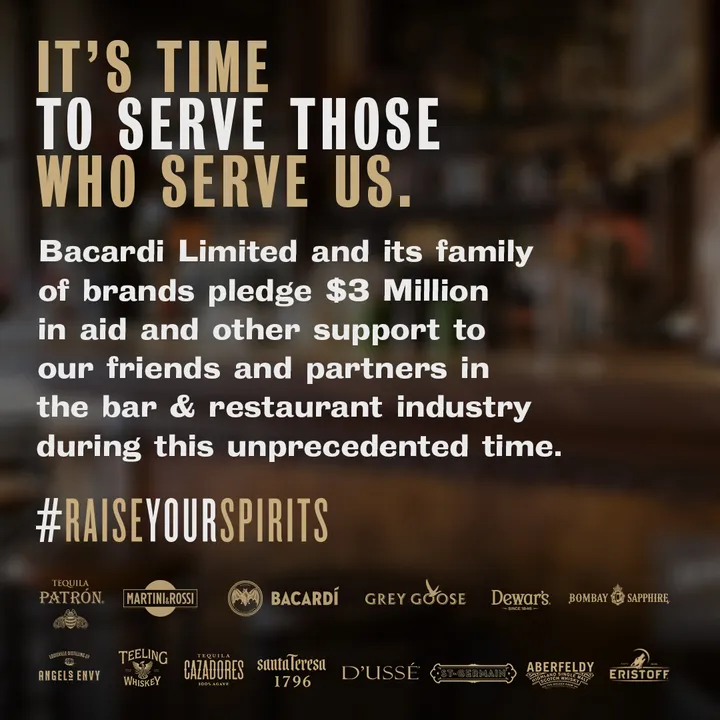 BACARDI LIMITED COMMITS $3 MILLION TO SUPPORT 
THE BAR AND RESTAURANT INDUSTRY
