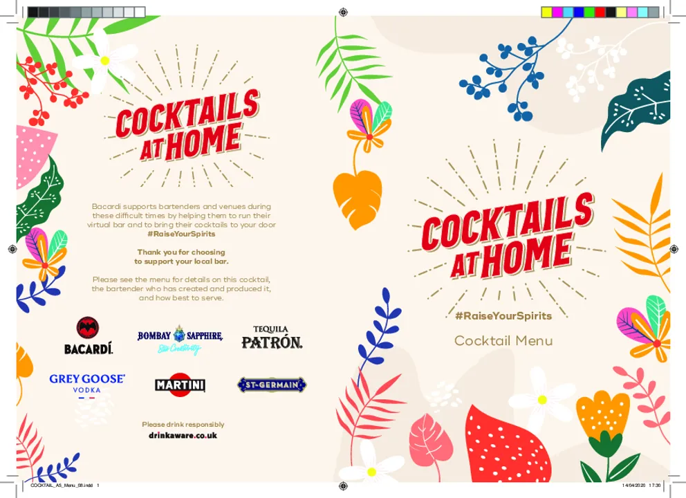 BACARDI ANNOUNCES PARTNERSHIP WITH DELIVEROO EDITIONS, DELIVERING BACARDÍ, BOMBAY SAPPHIRE, GREY GOOSE, MARTINI FIERO, ST-GERMAIN &amp; PATRÓN COCKTAILS FROM SOME OF THE NATION'S BEST BARS TO YOUR DOOR 