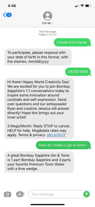 BOMBAY SAPPHIRE &amp; JESSICA WALSH UNVEIL CREATIVITY TEXT HOTLINE ON WORLD CREATIVITY DAY 